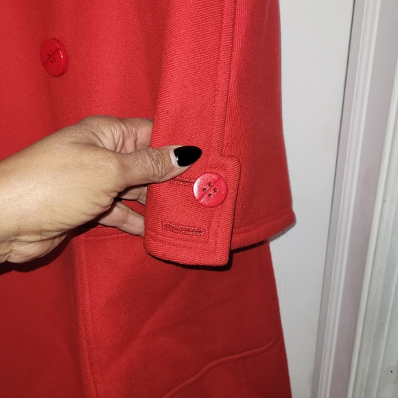 VALENTINO couture red car coat - Picture 5 of 7